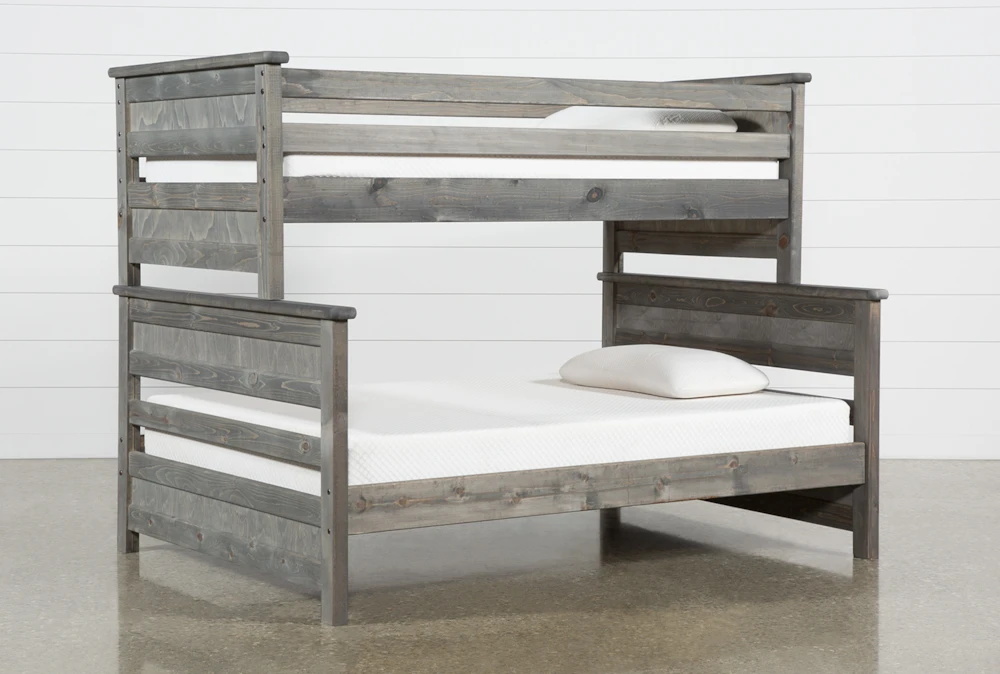 Summit Grey Twin Over Full Wood Bunk Bed
