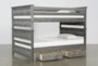 Summit Grey Full Over Full Wood Bunk Bed With 2-Drawer Underbed Storage - Storage