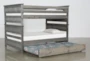Summit Grey Full Over Full Wood Bunk Bed With Trundle With Mattress - Feature