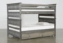 Summit Grey Full Over Full Wood Bunk Bed With Trundle With Mattress - Signature