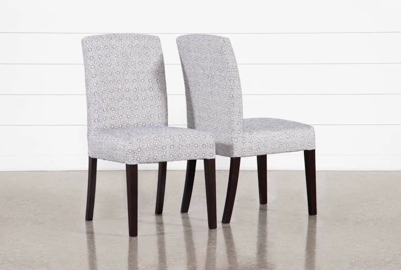 Garten Denim Dining Side Chairs With Espresso Finish Set Of 2 - 360