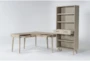Allen 2 Piece Office Set With L-Shaped Desk + 75" Bookcase - Side