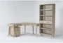 Allen 3 Piece Office Set With L-Shaped Desk, Mobile Filing Cabinet + 75" Bookcase - Signature