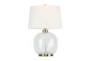 26 Inch Clear Glass Sphere + Brass Table Lamp  - Signature