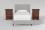 Dean Charcoal Twin Upholstered Panel 3 Piece Bedroom Set With 2 Sedona Nightstands - Signature