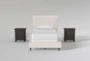 Dean Sand Twin Upholstered Panel 3 Piece Bedroom Set With 2 Larkin Espresso Nightstands - Signature