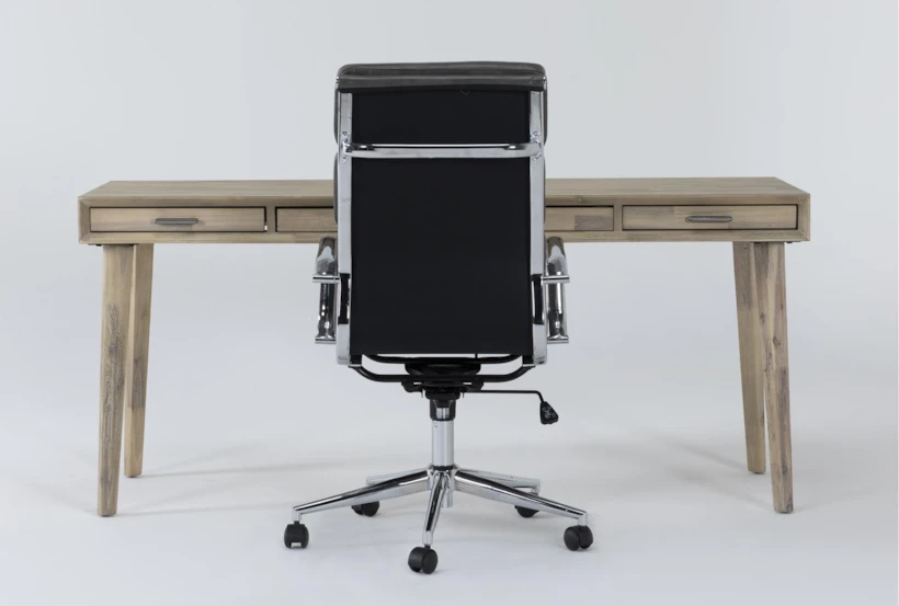 Allen Computer Desk + Moby Grey High Back Office Chair - 360