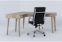 Allen Corner Desk + Moby Black High Back Office Chair - Side