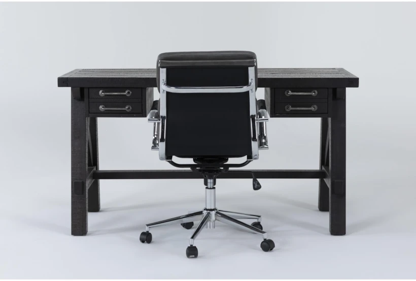 Jaxon Desk + Moby Grey Low Back Rolling Office Chair - 360