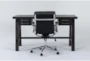 Jaxon Desk + Moby Grey Low Back Rolling Office Chair - Signature