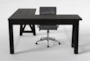 Jaxon Corner Desk + Moby Grey Low Back Rolling Office Chair - Back