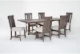 Jaxon Grey 76-96" Extendable Dining With Wood Chair Set For 6 - Side