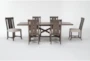Jaxon Grey 76-96" Extendable Dining With Wood Chair Set For 6 - Signature