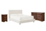 Dean Sand Full Upholstered Panel 3 Piece Bedroom Set With Sedona II Dresser & Nightstand - Signature