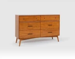 Wood 6 Drawer Dressers + Chests