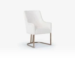 White Fabric Dining Room Chairs