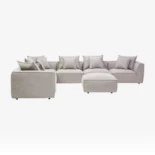 Grey Sectionals with Ottomans