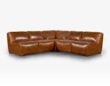 Brown Leather Sectional