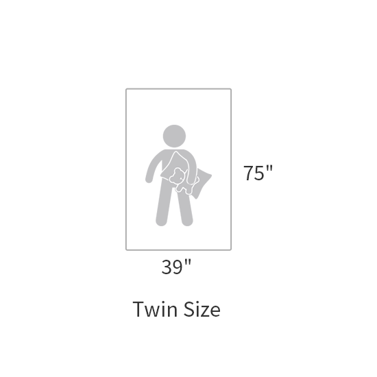 twin mattress size guide illustration