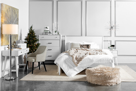 cozy glamour winter white decor