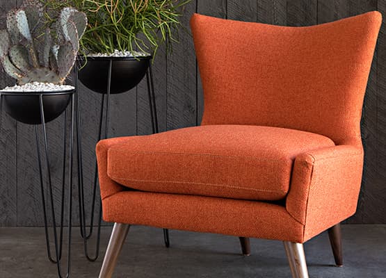 beverly hills decor orange chair