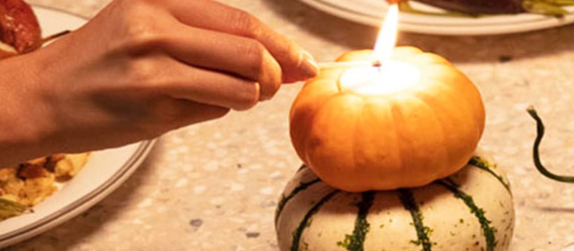 pumpkin candle DIY