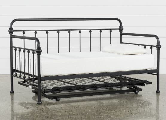 black metal trundle bed