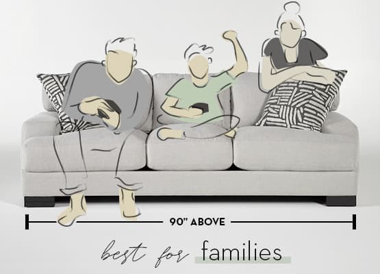 sofa size 90" illustration