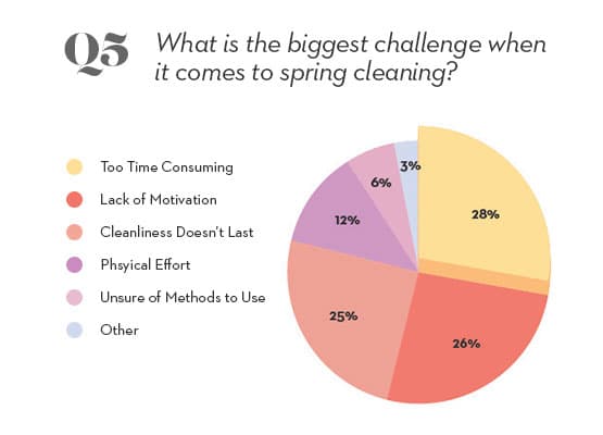 spring cleaning pie chart