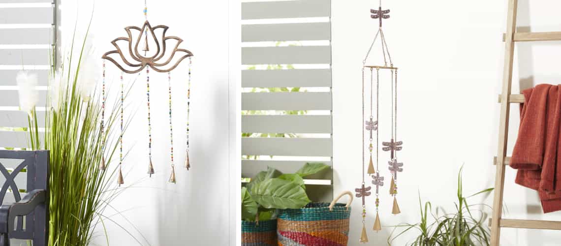 wind chimes hanging ideas