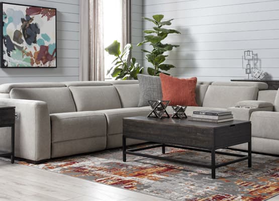 small space recliner sectional