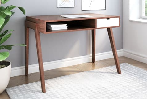 minimalist wood desk
