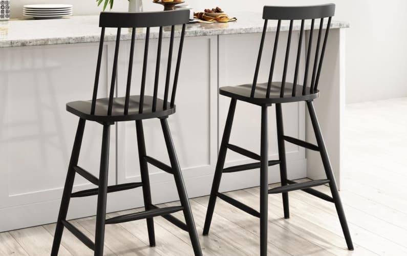 dark dining room bar stools