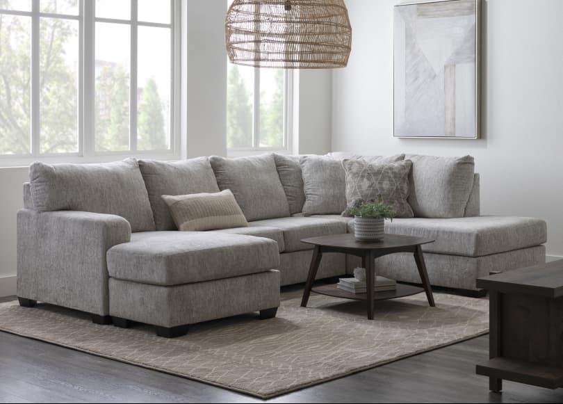 cambria sectional with double chaise