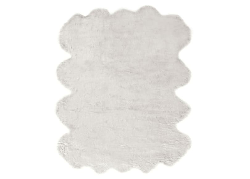 oval faux fur shag ivory rug