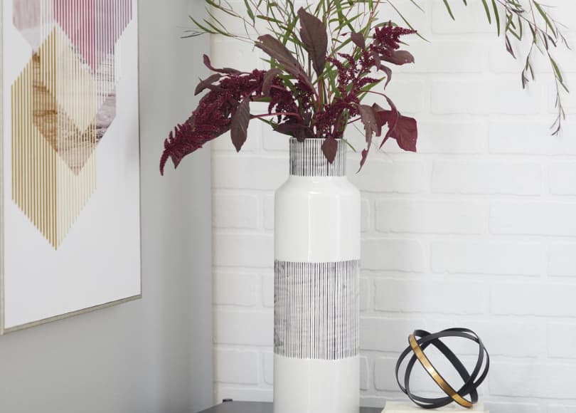 stripe modern tall vase