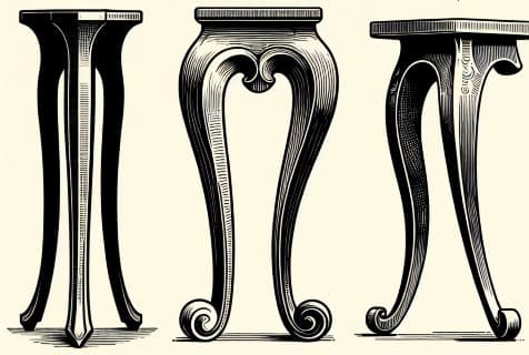 furniture leg styles drawing