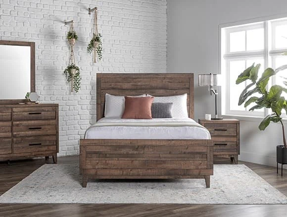 Country-rustic Bedroom with Ranier Queen Panel Bed
