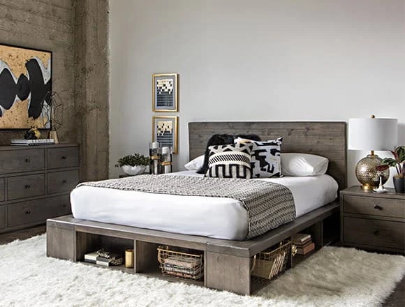 Modern Bedroom with Dylan Queen Platform Bed