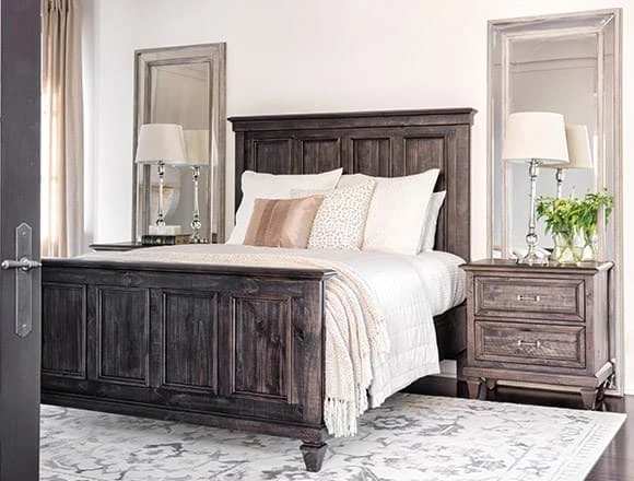 Traditional Bedroom with Valencia Queen Panel Bed