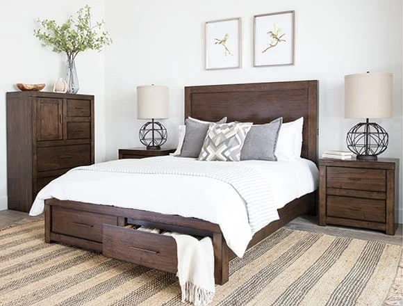 Transitional Bedroom with Riley Bed