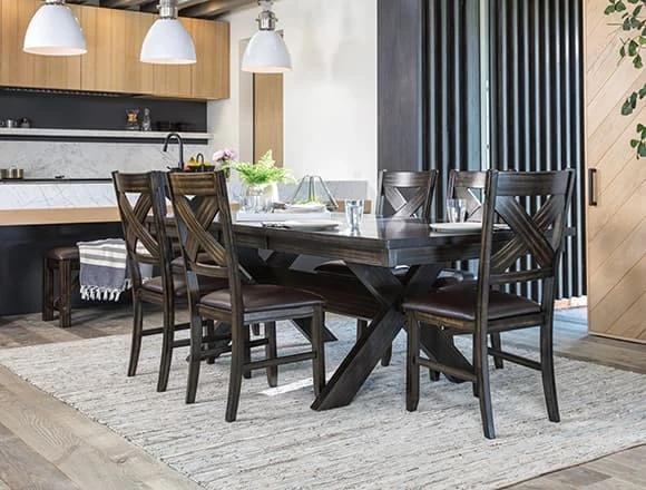 Transitional Dining Room with Pelennor Dining Set