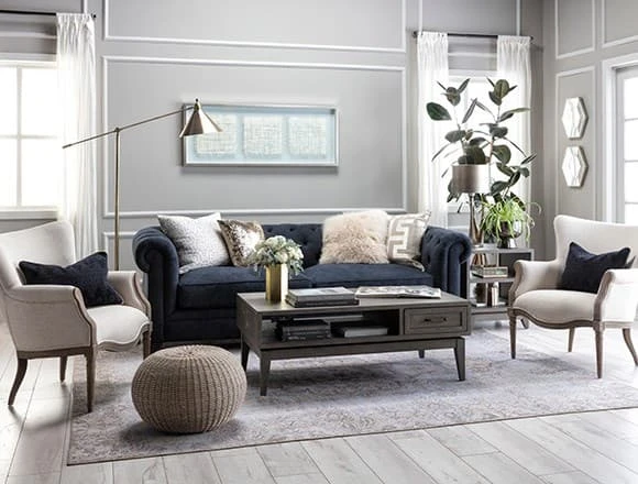 Modern Living Room with Patterson III Sofa