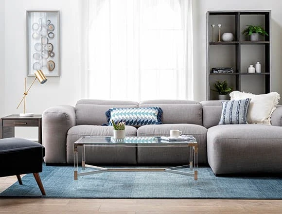 Modern Living Room with Morro Bay 3 Piece Power Reclining Sectional With Left Arm Facing Chaise
