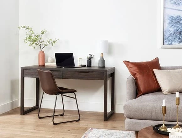 Modern Office Design with Pierce Black Writing Desk
