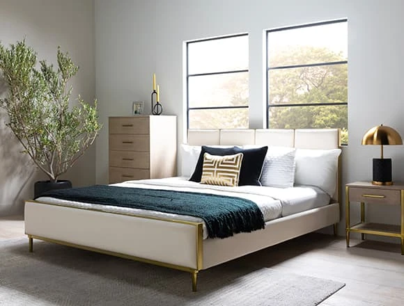 Modern Bedroom With Camila Queen 3 Piece Bedroom Set