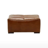 Leather Coffee Table Ottomans + Poufs