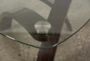 Allure Glass Triangle Coffee Table - Side
