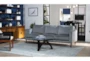 Allure Brown Triangle Glass Top + Wood Base Coffee Table - Room