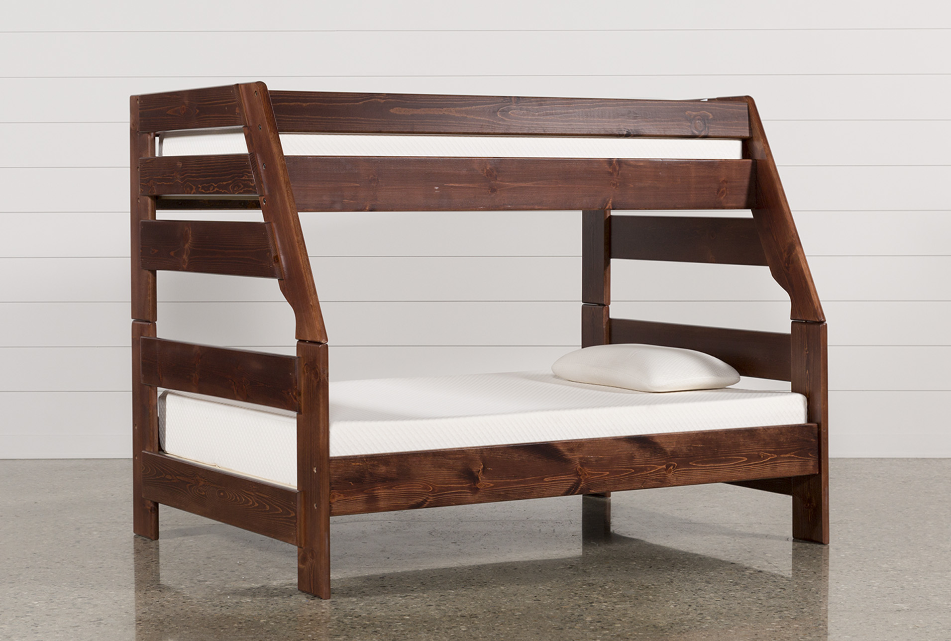 wooden bunk bed full and twin